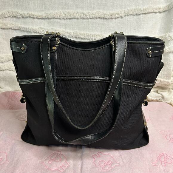 ˚₊‧꒰ა ☆ ໒꒱ ‧₊˚ ANTONIO MELANI Tote Handbag  Large Black (AA1-G) - Picture 1 of 11